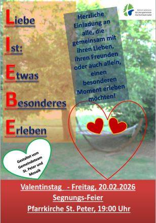 Quelle: Charly Gnant Das Bild zeigt das Plakat der Segnungsfeier.